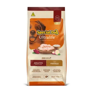 Ração Special Dog Ultralife para Cães Adultos de Raças Médias e Grandes Sabor Frango 15Kg