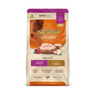 Ração Special Dog Ultralife Júnior para Cães Fillhotes de Raças Pequenas Sabor Frango 3Kg