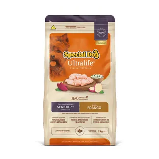 Ração Special Dog Ultralife para Cães Adultos Sênior 7+ de Raças Pequenas Sabor Frango 3Kg