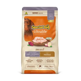Ração Special Dog Ultralife Light/Castrados para Cães Adultos de Raças Pequenas Sabor Frango 1Kg