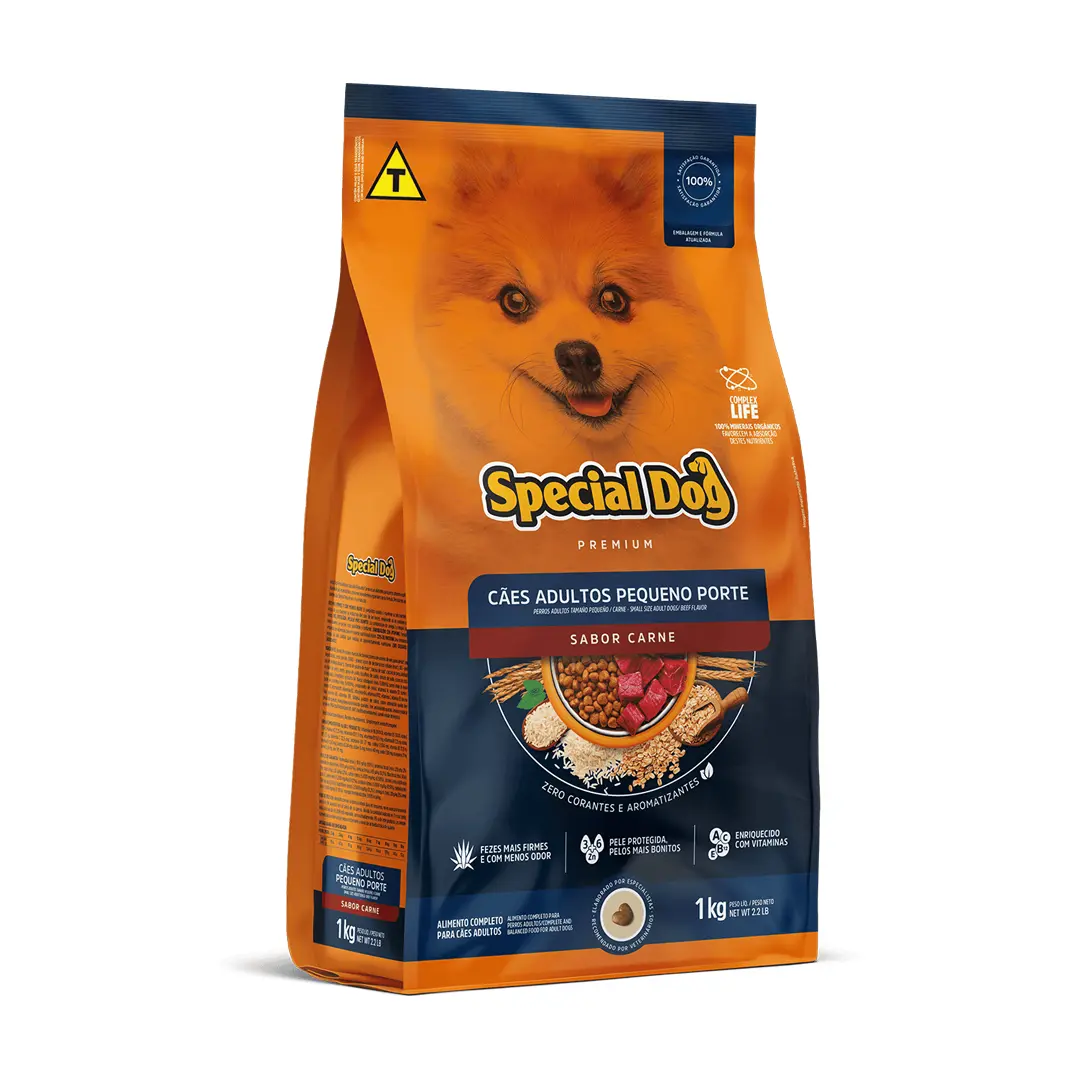 Ração Special Dog para Cães Adultos de Raças Pequenas Sabor Carne 1Kg