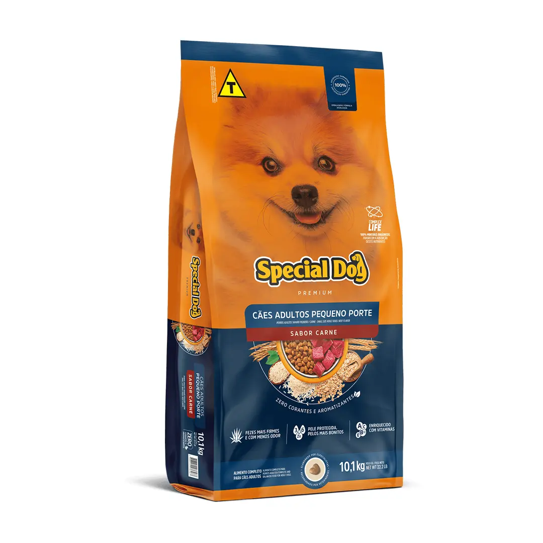 Ração Special Dog para Cães Adultos de Raças Pequenas Sabor Carne 10,1Kg