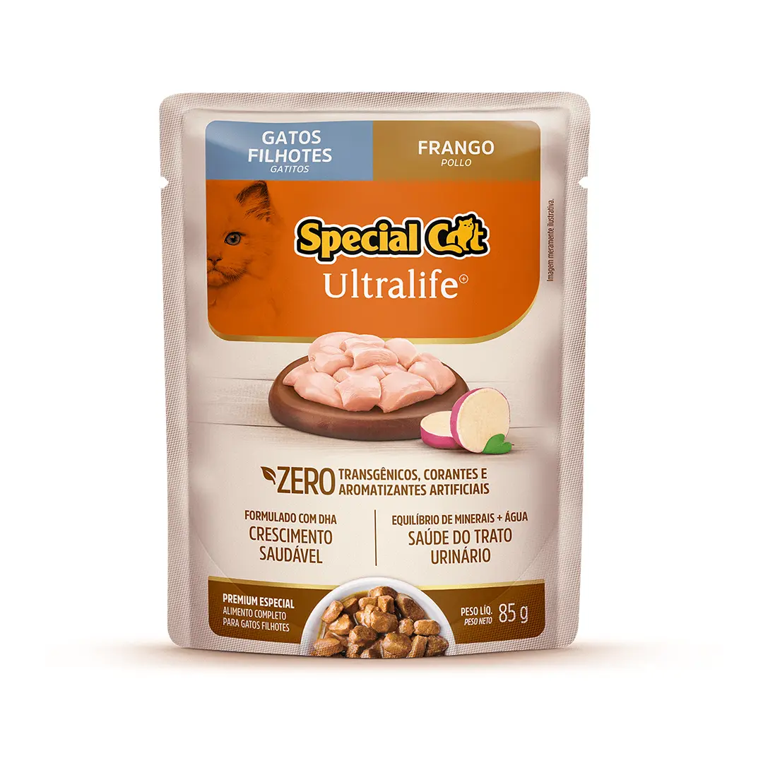 Ração Úmida Premier Nattu para Gatos Castrados Sabor Frango