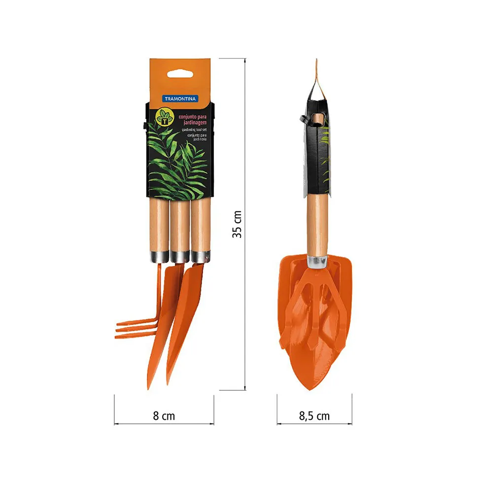 Kit 2x Substrato Rosa do Deserto Quixaba+Conjunto Jardinagem Tramontina