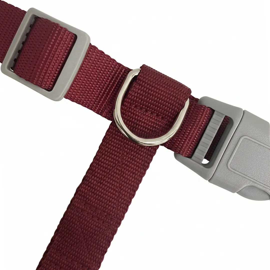 Peitoral H Liso 2,5cm Vermelho com Guia para Cães GR223869 Pet Next