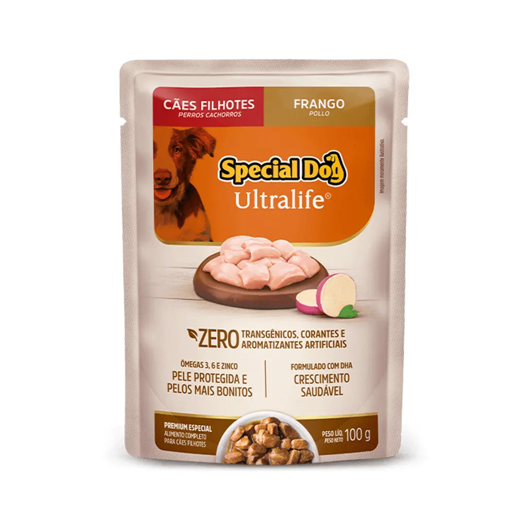 Ração Úmida Special Dog Ultra Life Sachê para Cães Filhotes Sabor Frango 100g