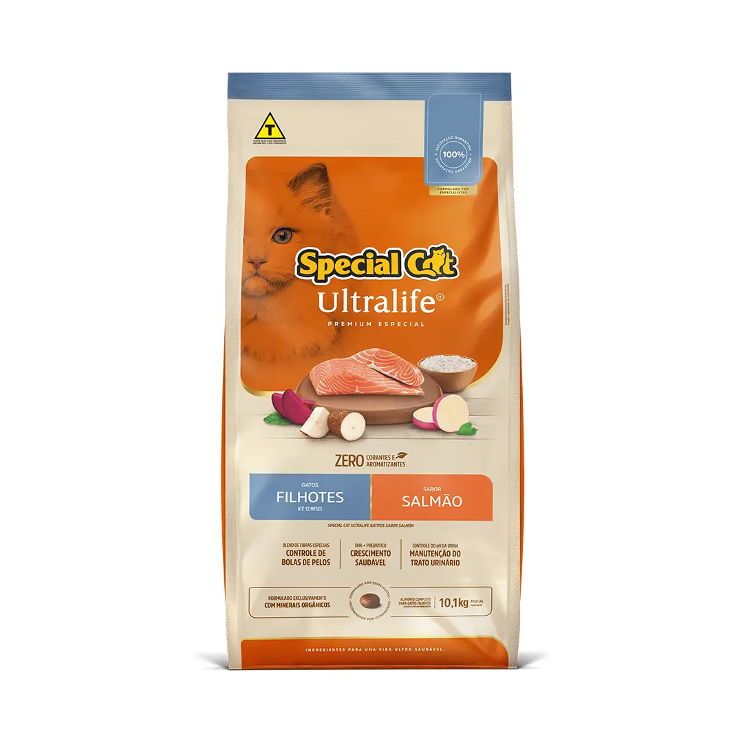 Ração Special Cat Ultralife para Gatos Filhotes Sabor Salmão 10,1Kg