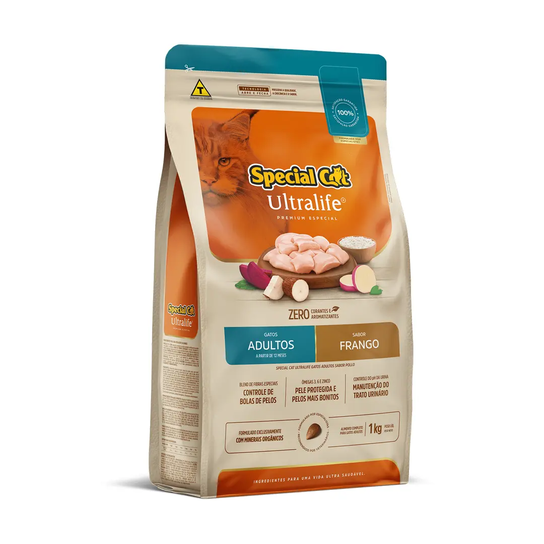 Ração Special Cat Ultralife para Gatos Adultos Sabor Frango 1Kg