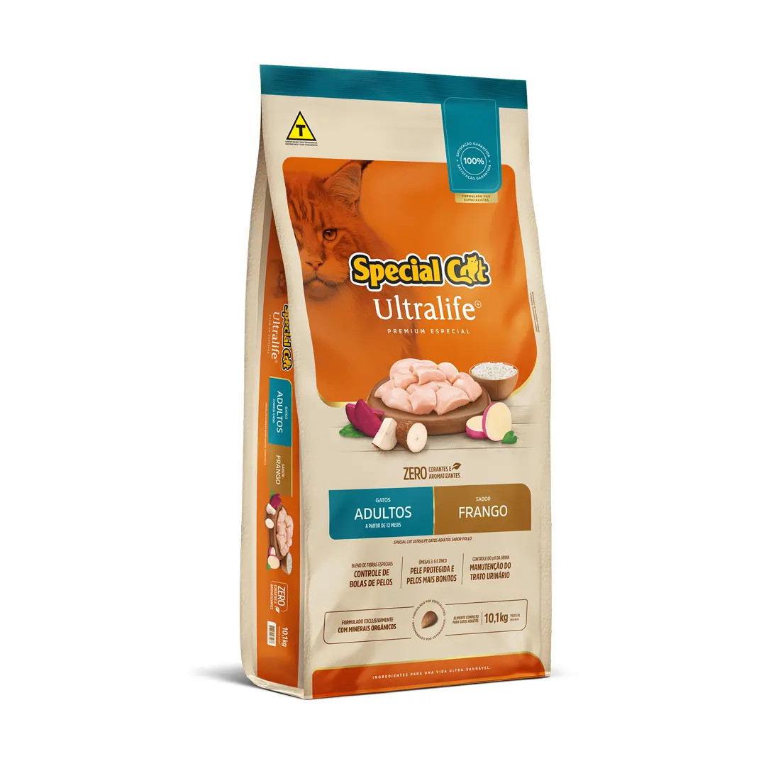 Ração Special Cat Ultralife para Gatos Adultos Sabor Frango 10,1Kg