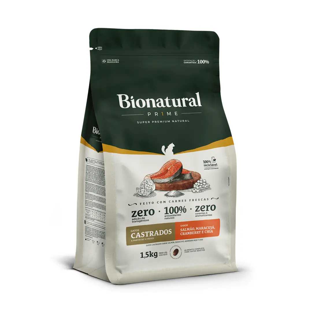 Ração Golden Seleção Natural para Gatos Castrados Sabor Frango
