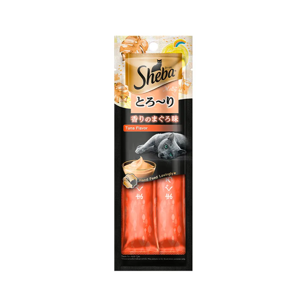 Petisco Cremoso Sheba para Gatos Adultos Sabor Atum 12g 2 Unidades