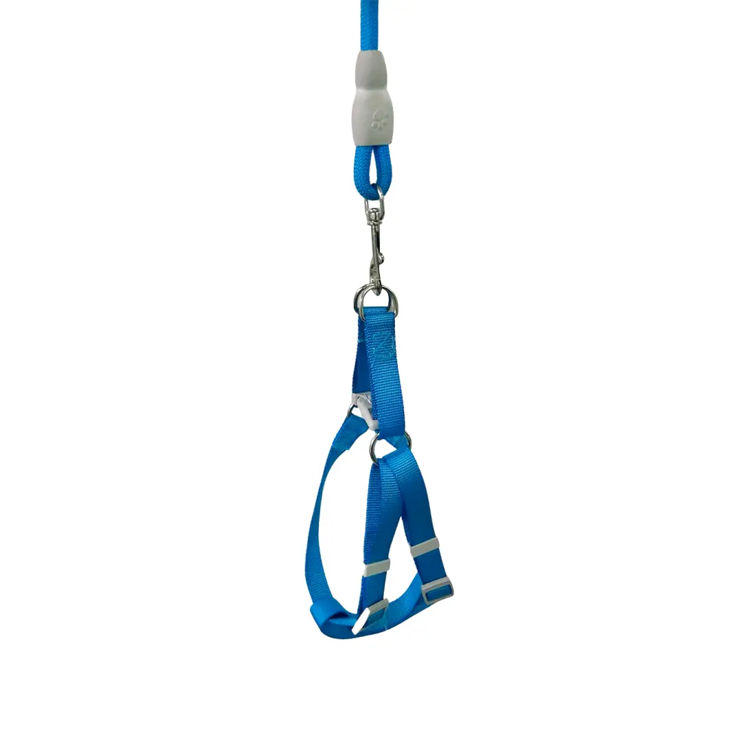 Peitoral Y Azul com Guia Corda 1cm para Cães GR223915 Pet Next