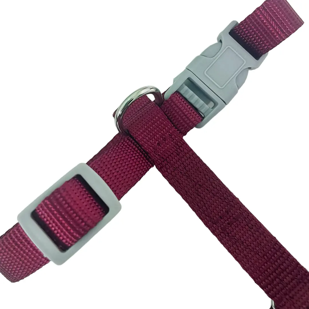 Peitoral H Liso 1,5cm Vermelho com Guia para Cães GR223867 Pet Next
