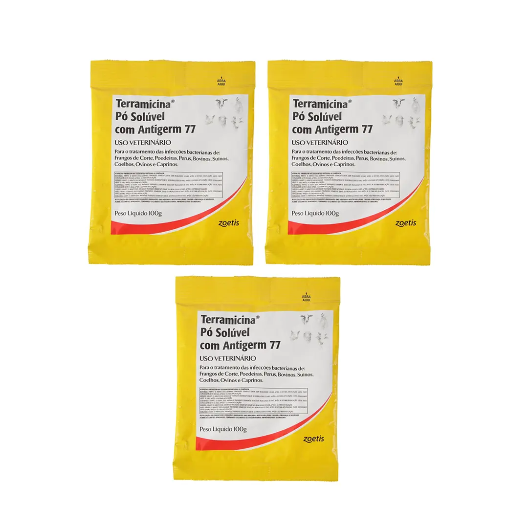 Terramicina Pó Solúvel com Antigerm 77 100g Zoetis