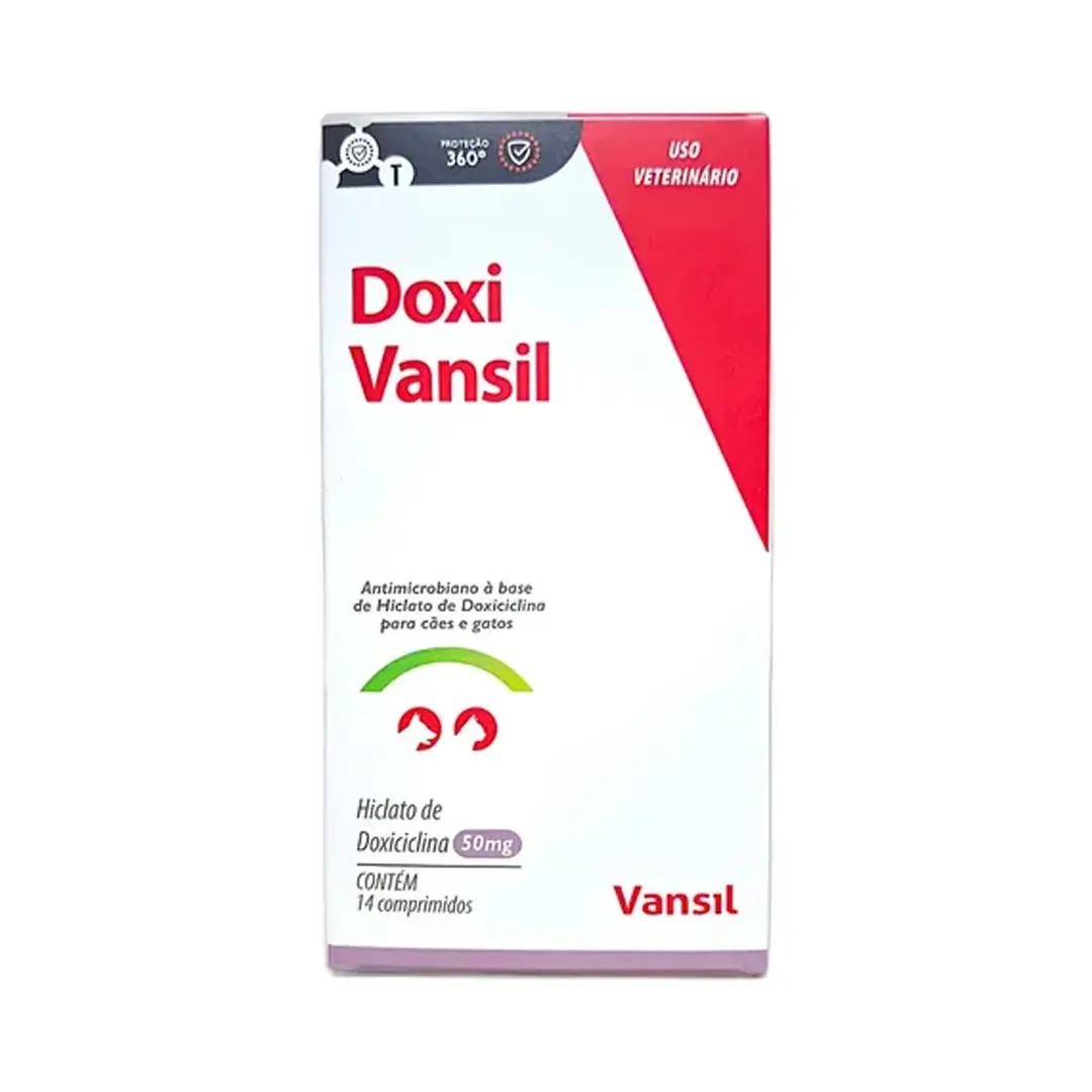 Doxi 50mg para Cães e Gatos 14 Comprimidos Vansil