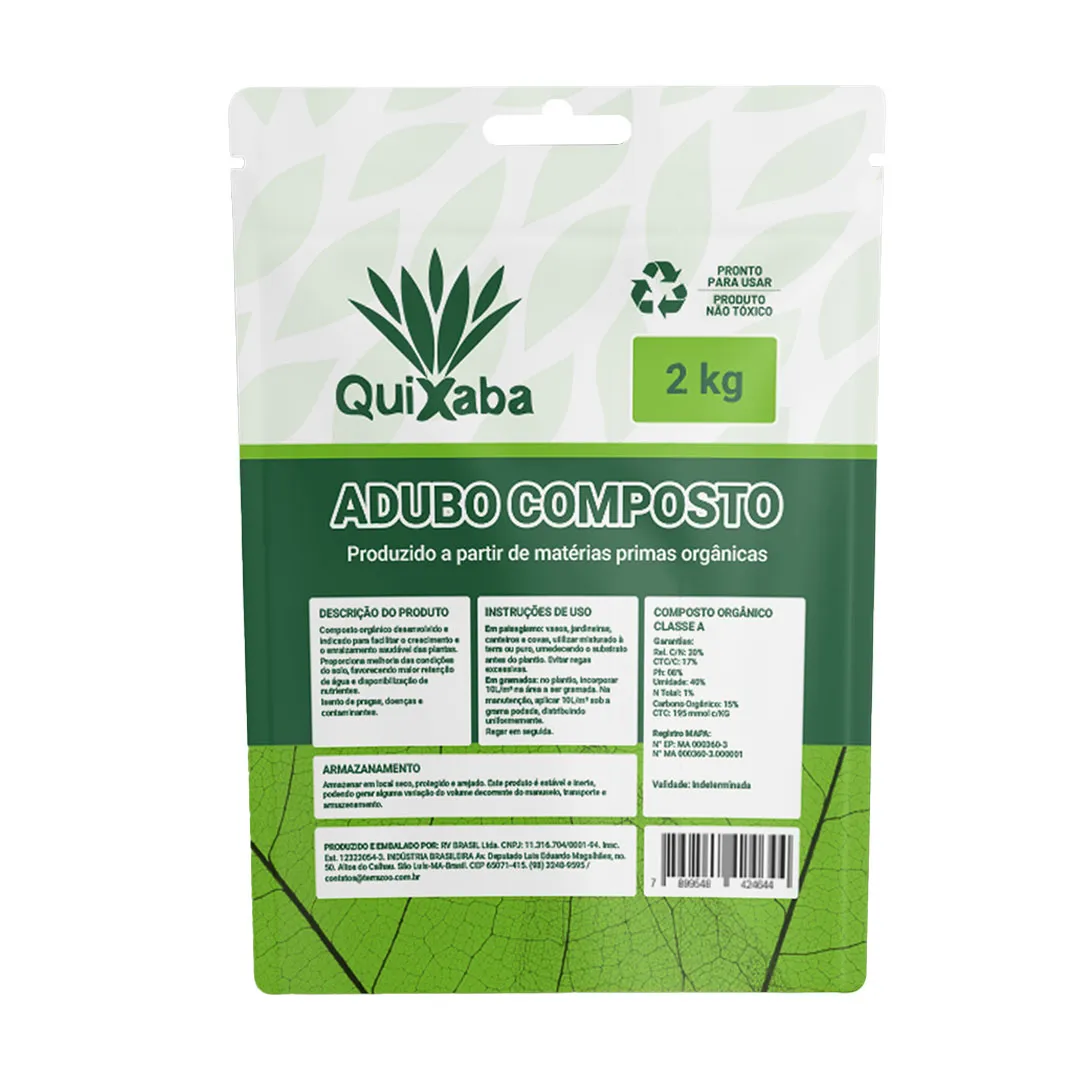 5x Adubo Orgânico Composto Quixaba 2kg