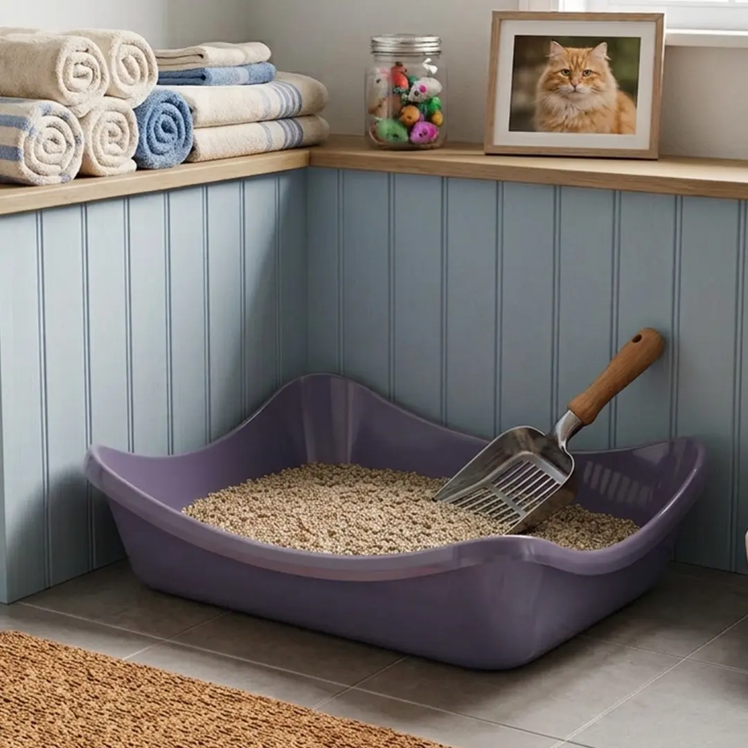 Bandeja Higiênica para Gatos Stark Wave Sandbox Cinza Stark Pet