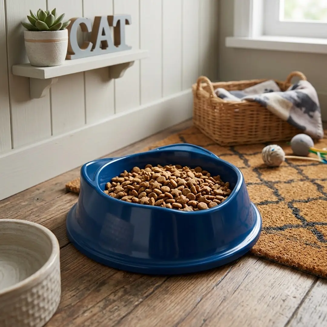 Comedouro Stark Cat Bowl Azul Cobalto 150ml para Gatos Stark Pet