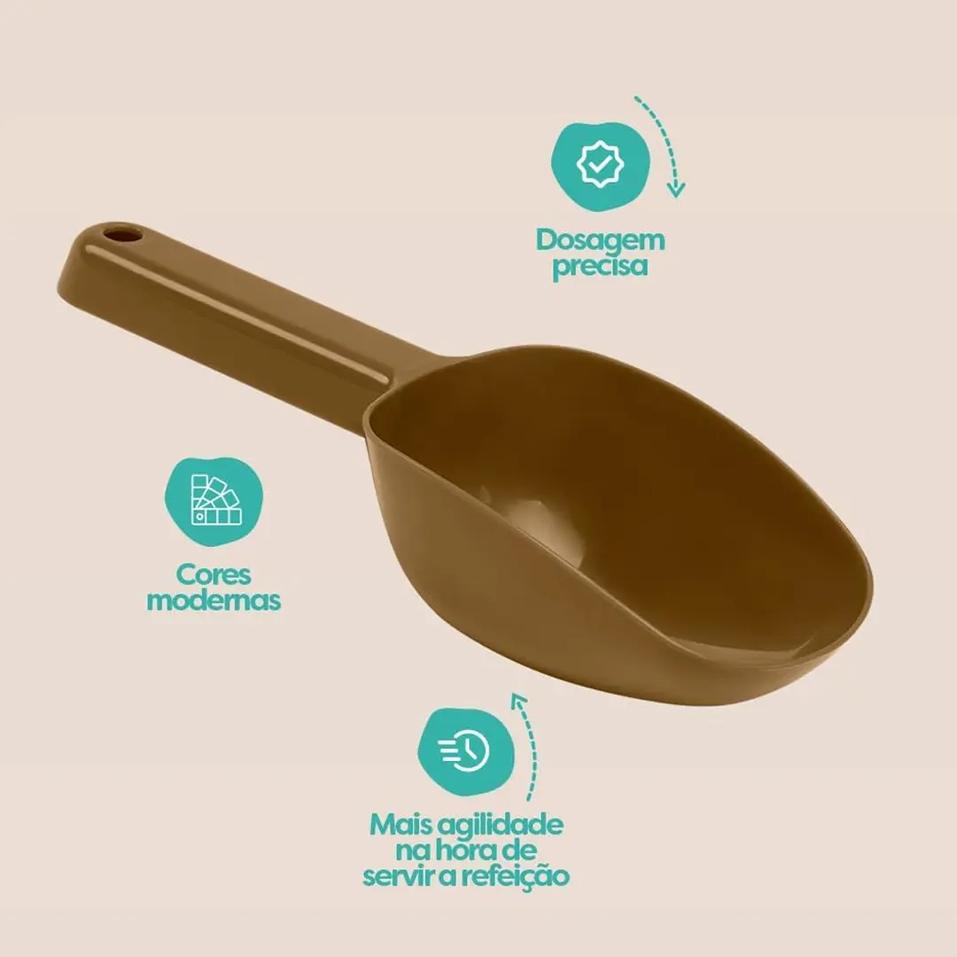 Pá Dosadora Stark Scoop para Ração 200ml Bege