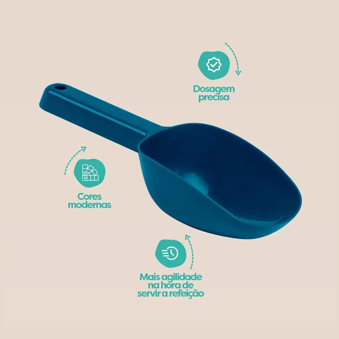 Pá Dosadora Stark Scoop para Ração 200ml Azul Cobalto