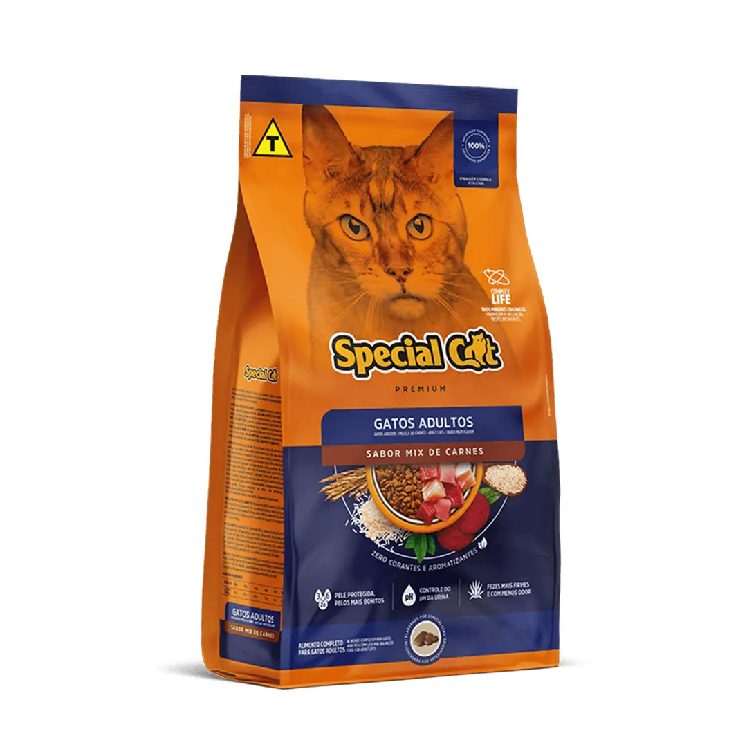 Ração Special Cat para Gatos Adultos Sabor Mix de Carnes 1Kg