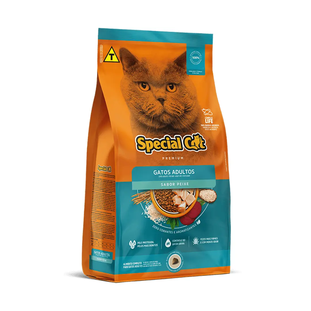 Ração Special Cat para Gatos Adultos Sabor Peixe 10,1Kg