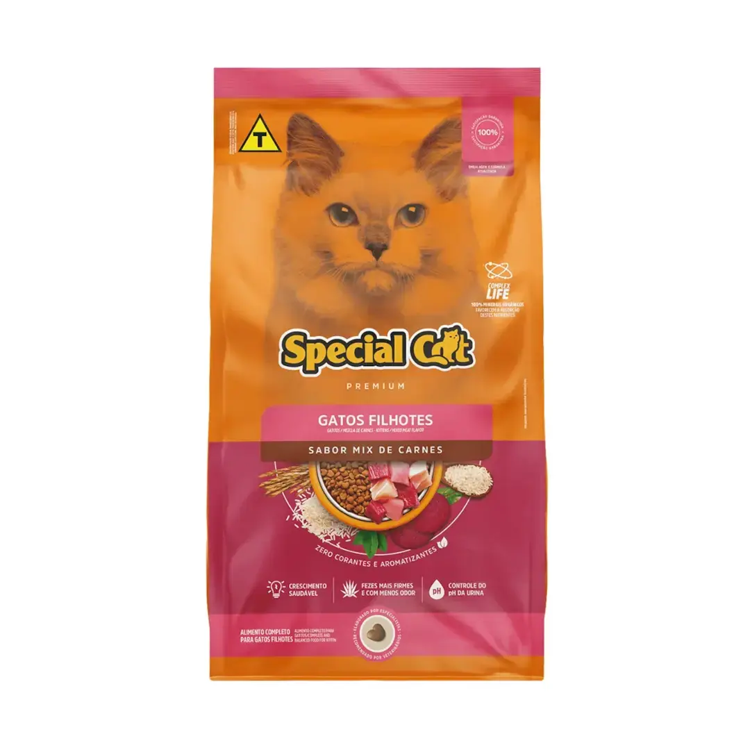 Ração Special Cat para Gatos Filhotes Sabor Mix de Carnes 10,1Kg