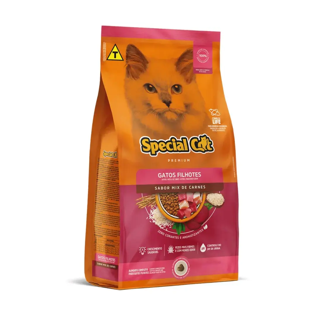 Ração Special Cat para Gatos Filhotes Sabor Mix de Carnes 10,1Kg