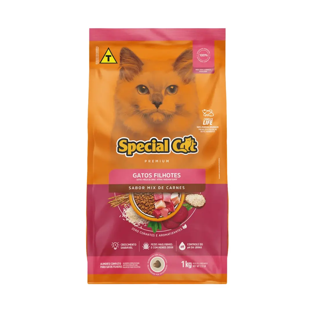 Ração Special Cat para Gatos Filhotes Sabor Mix de Carnes 1Kg