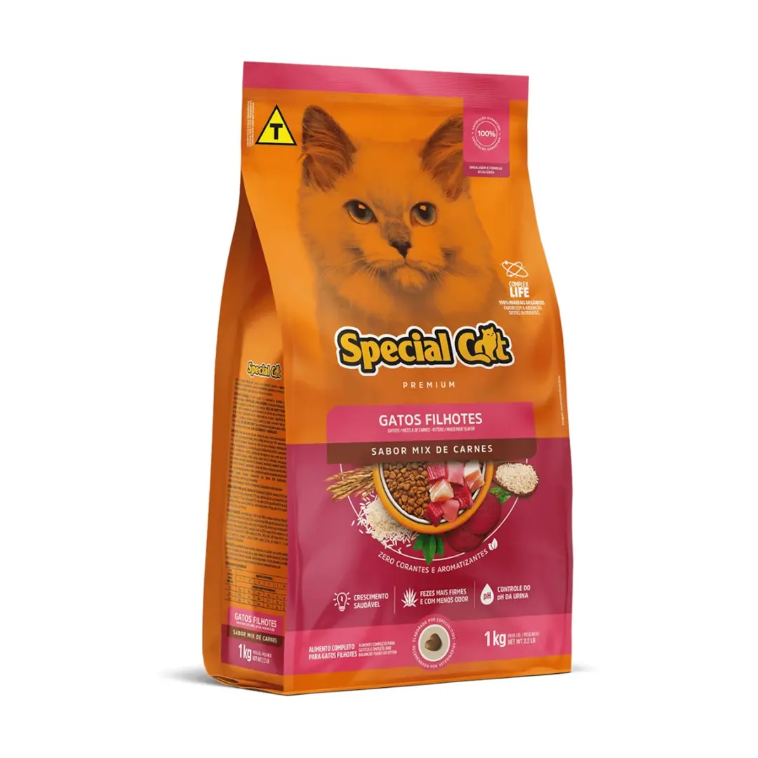 Ração Special Cat para Gatos Filhotes Sabor Mix de Carnes 1Kg