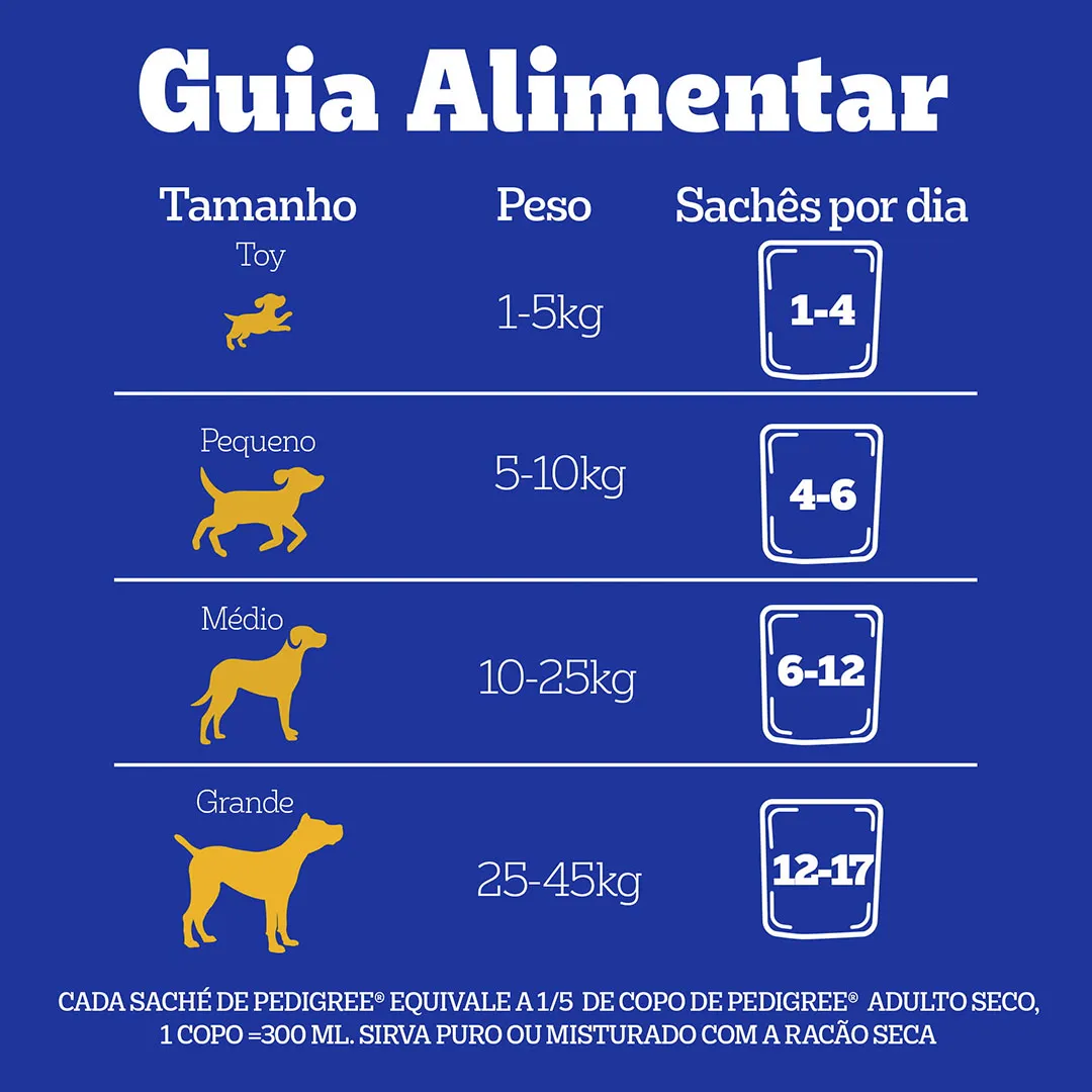 Pack Sachê Pedigree para Cães Adultos Leve 12 e Pague 10 Sabor Carne ao Molho 100g