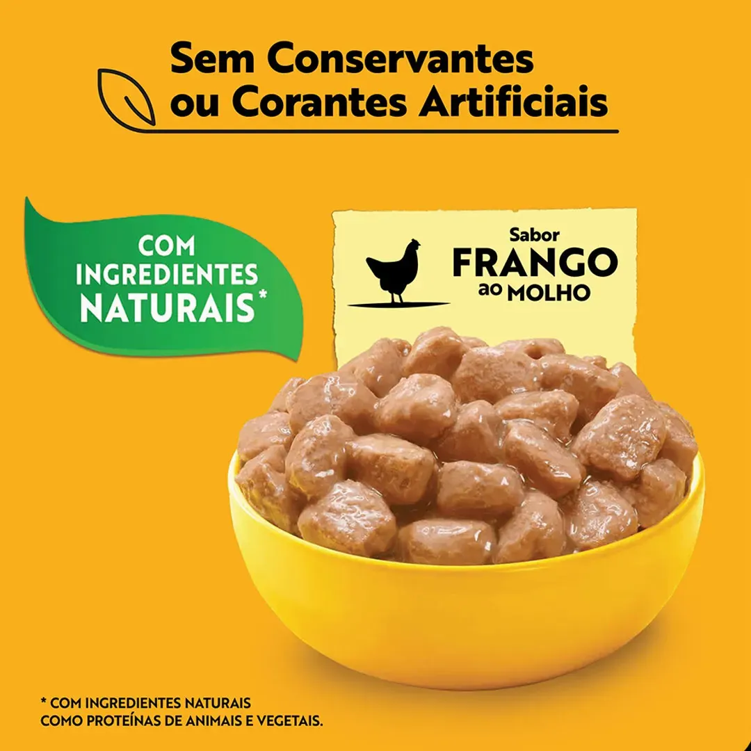 Pack Sachê Pedigree para Cães Filhotes Leve 12 e Pague 10 Sabor Frango ao Molho 100g