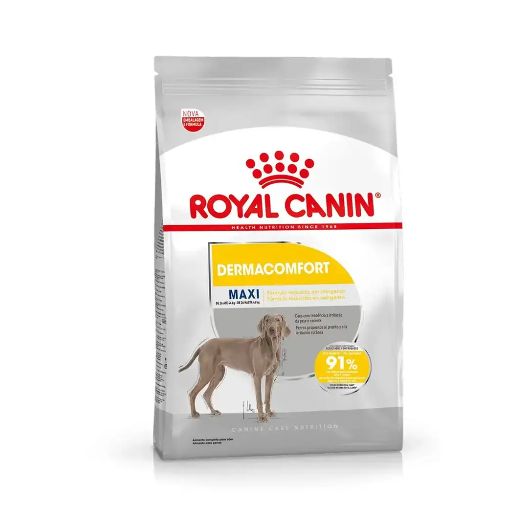Ração Royal Canin Maxi Dermacomfort para Cães Adultos e Idosos de Porte Grande 10,1Kg