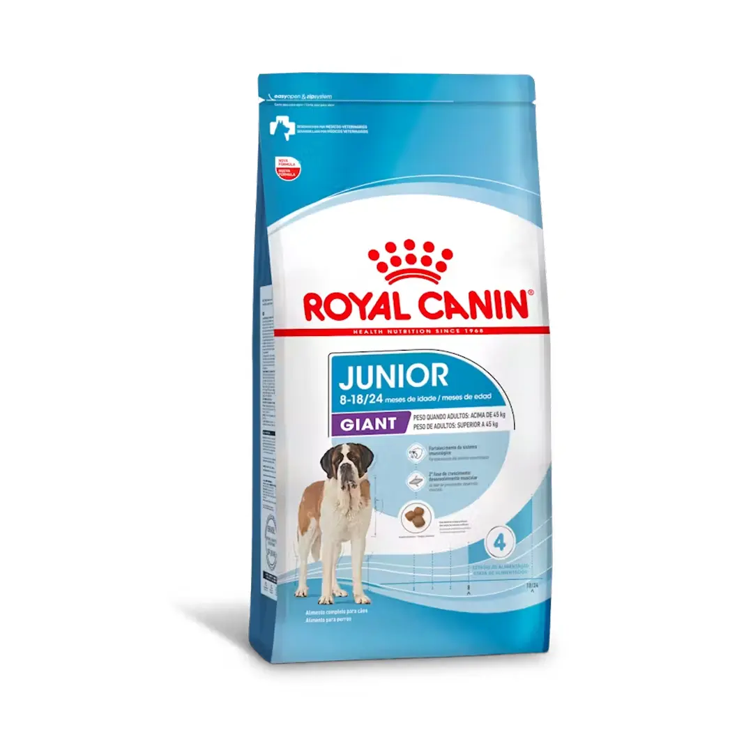Ração Royal Canin Giant Puppy para Cães Filhotes de Porte Gigante 8 a 18/24 Meses de Idade 12Kg