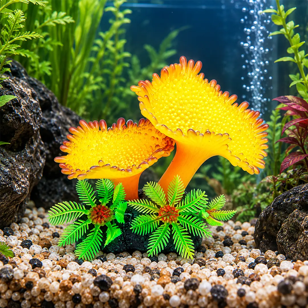 Enfeite de Silicone Soma para Aquários Coral Mix 06 6x5x9cm