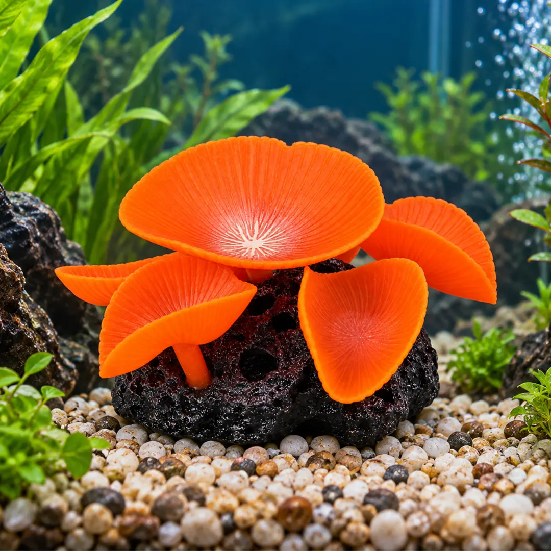 Enfeite de Silicone Soma para Aquários Coral Mush Giant Vermelho