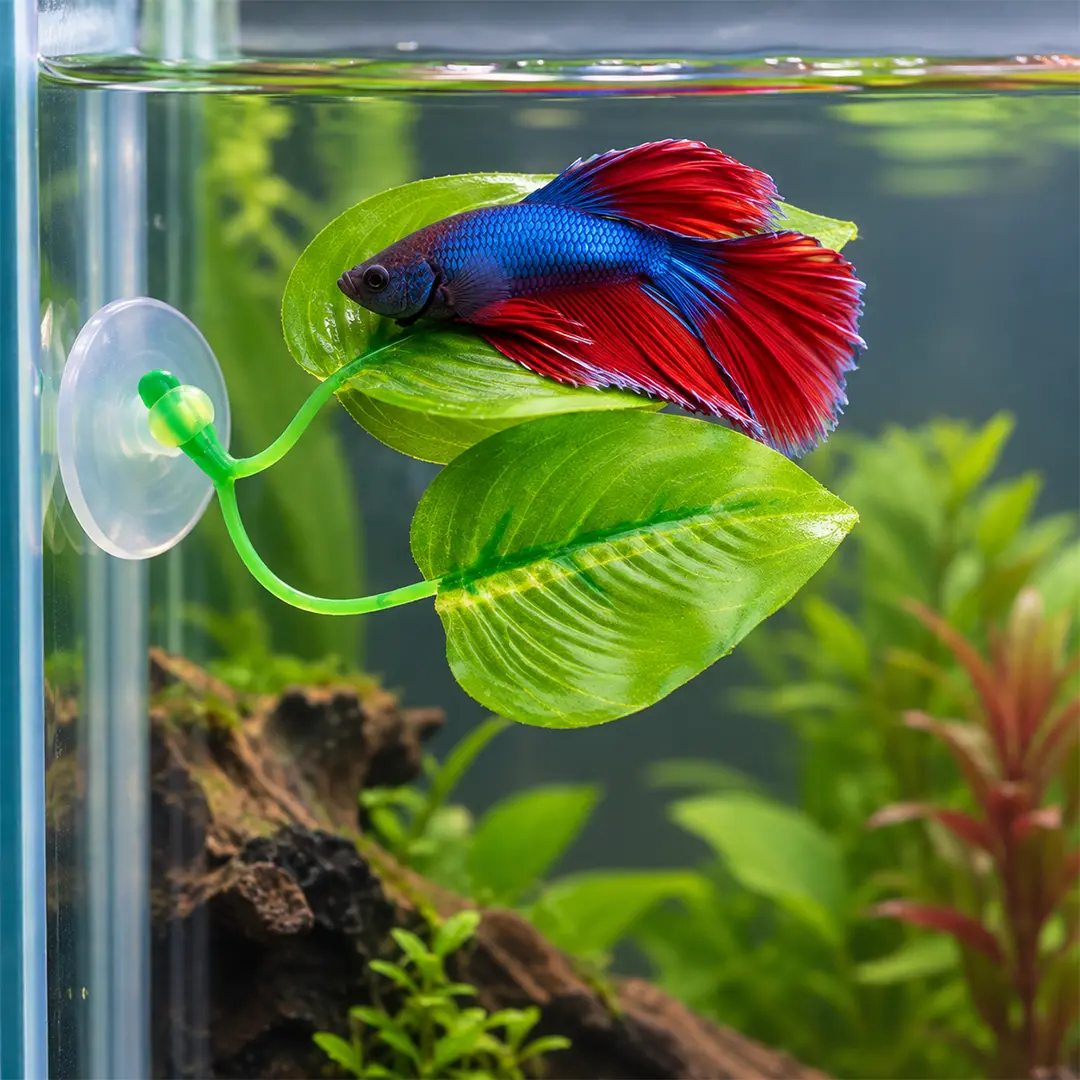 Folha Plástica BLV-200 Soma  com Ventosa 7cm para Peixe Betta