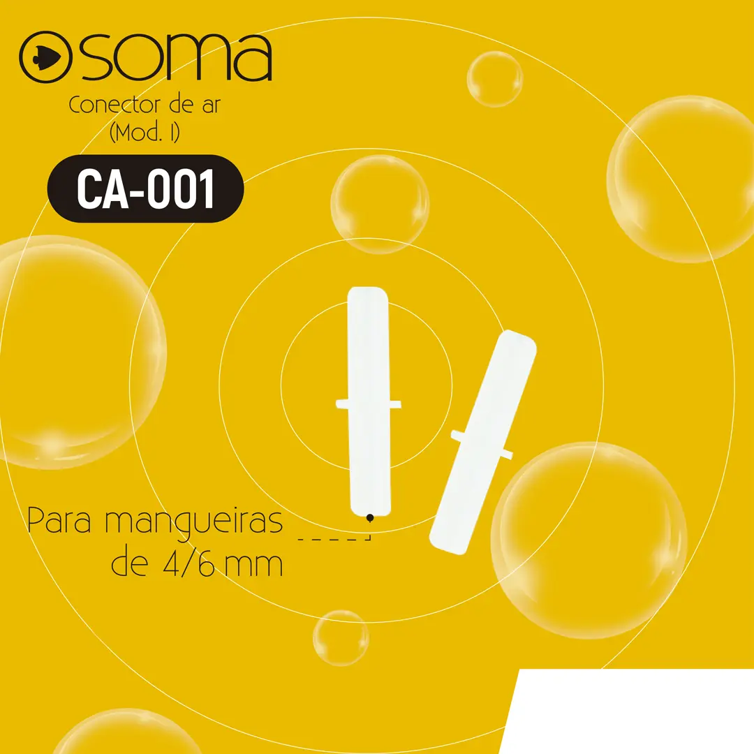 Divisor Conector de Ar Plástico Soma Modelo I Simples 2 Unidades