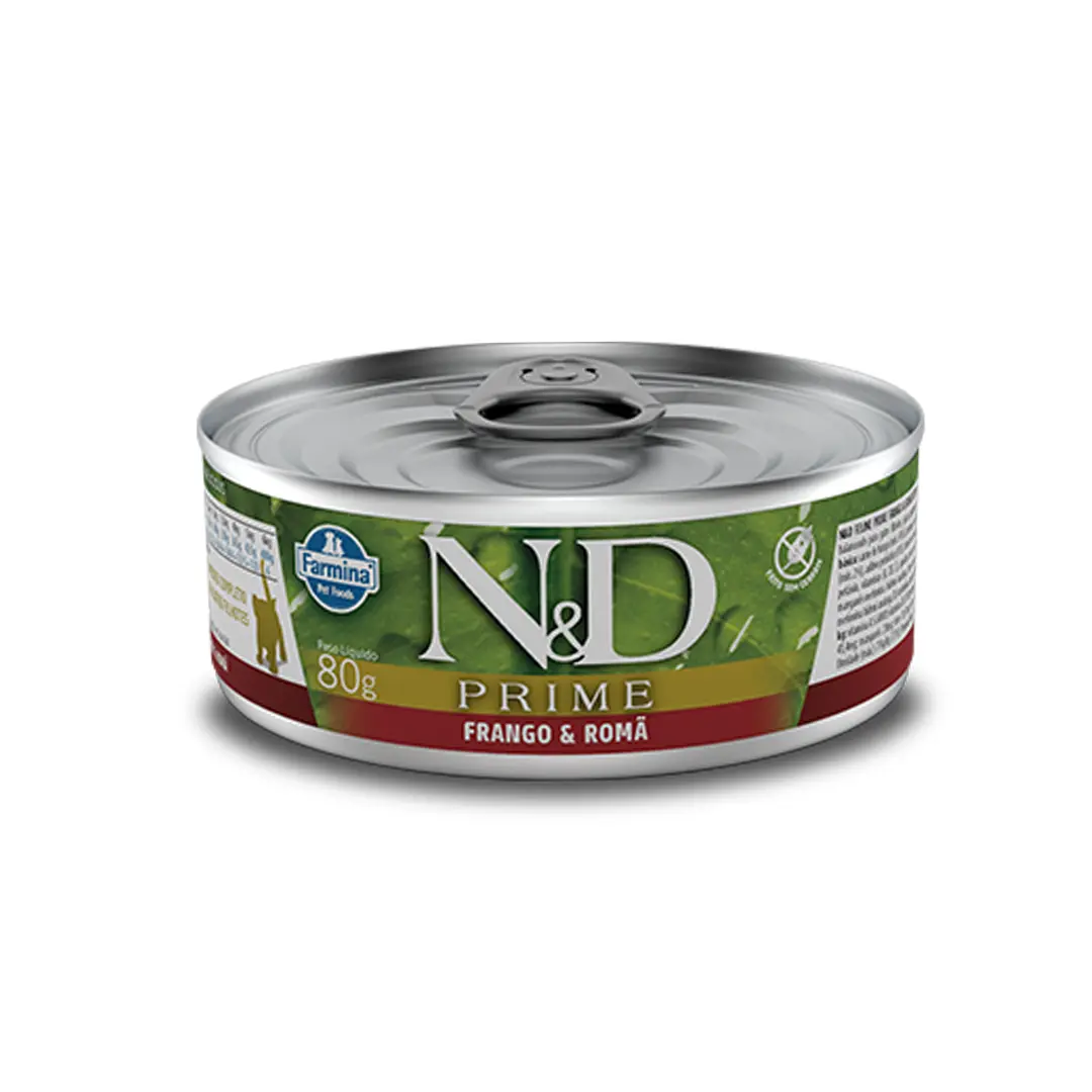 Ração Úmida N&amp;D Prime Lata para Gatos Filhotes Sabor Frango e Romã 70g